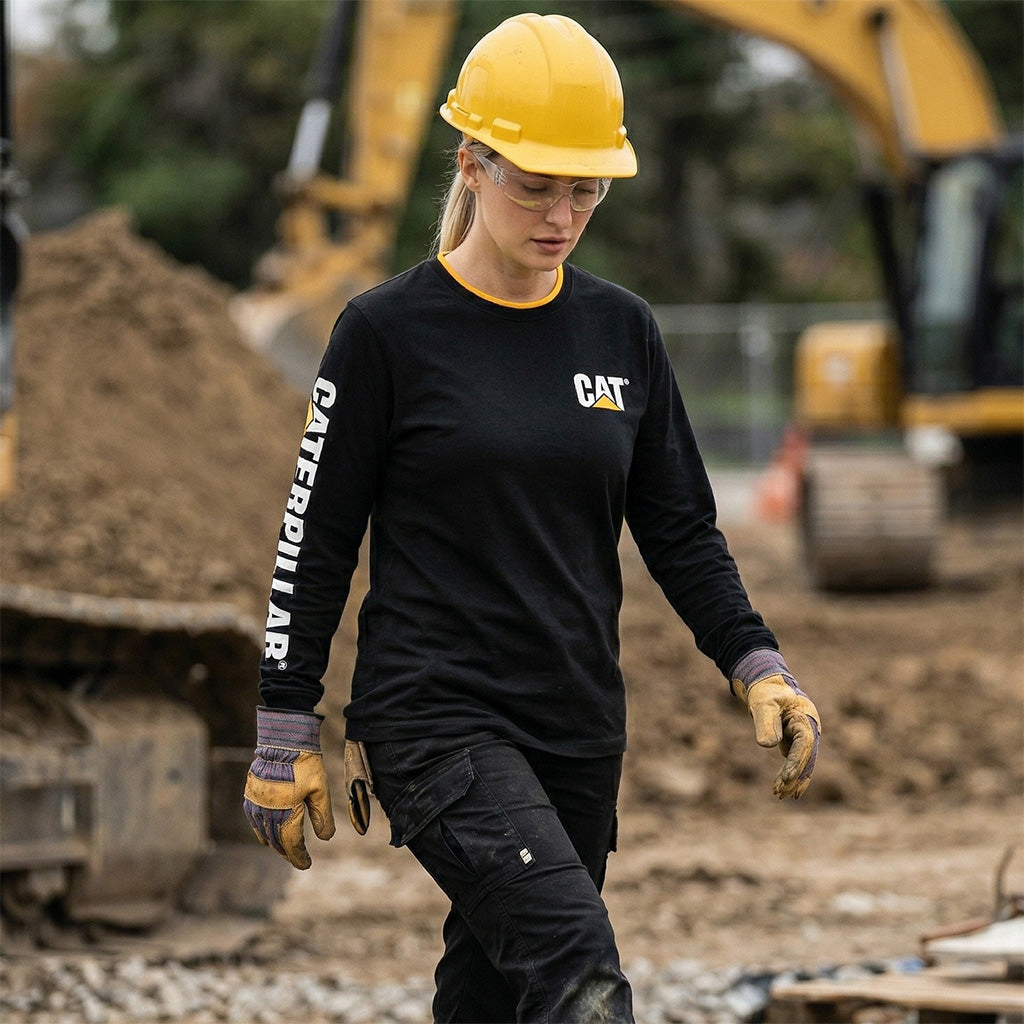 Women's CAT Trademark Banner L/S Tee