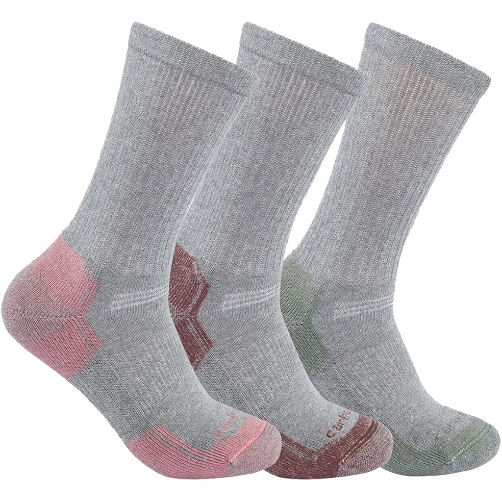 Women's Carhartt Midweight Cotton Blend Crew Sock (3 Pack)