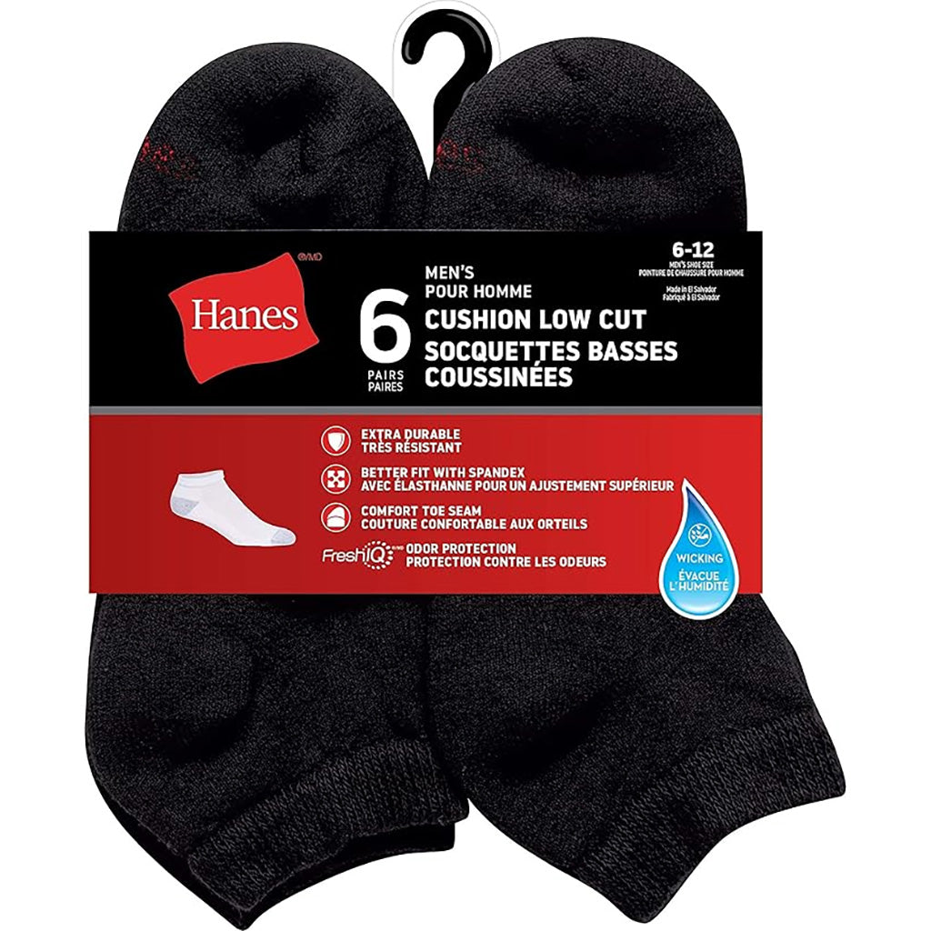 Men's Hanes Low Cut Socks (6 Pack)