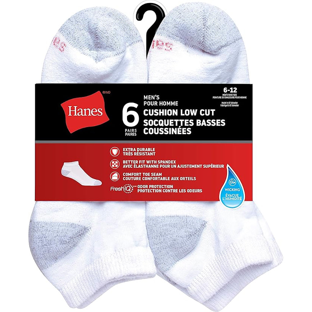 Men's Hanes Low Cut Socks (6 Pack)