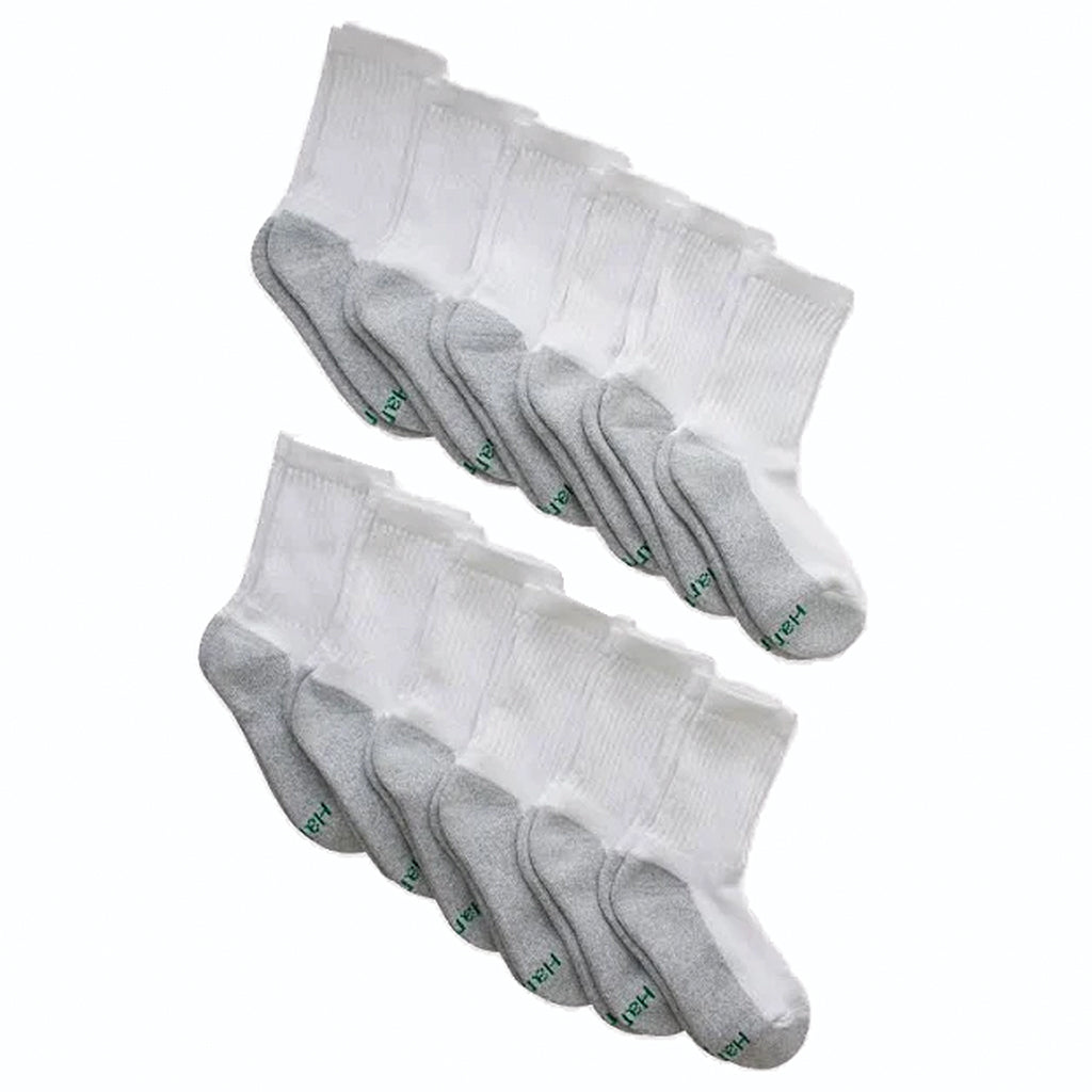 Boy's Hanes Core Cotton Crew Sock (12 Pack)