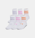 Youth UA Essential Quarter 6PK Sock
