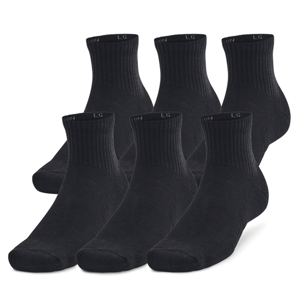 Unisex UA Training Cotton 6-Pack Quarter Socks