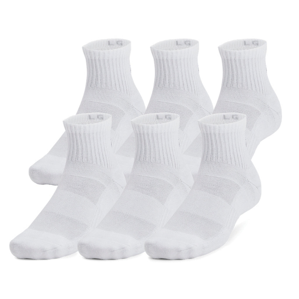 Unisex UA Training Cotton 6-Pack Quarter Socks