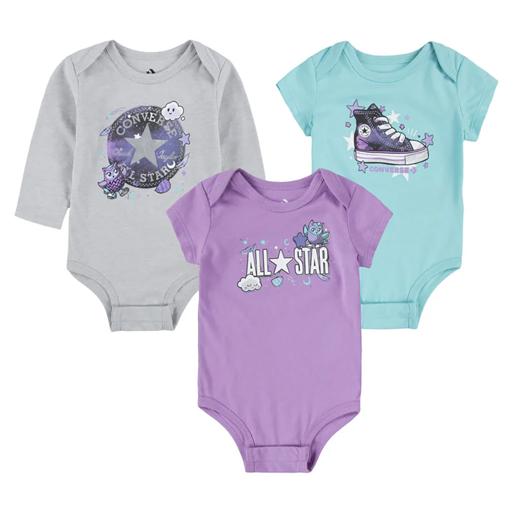 Converse Toddler Bodysuit Set (3 Pack)
