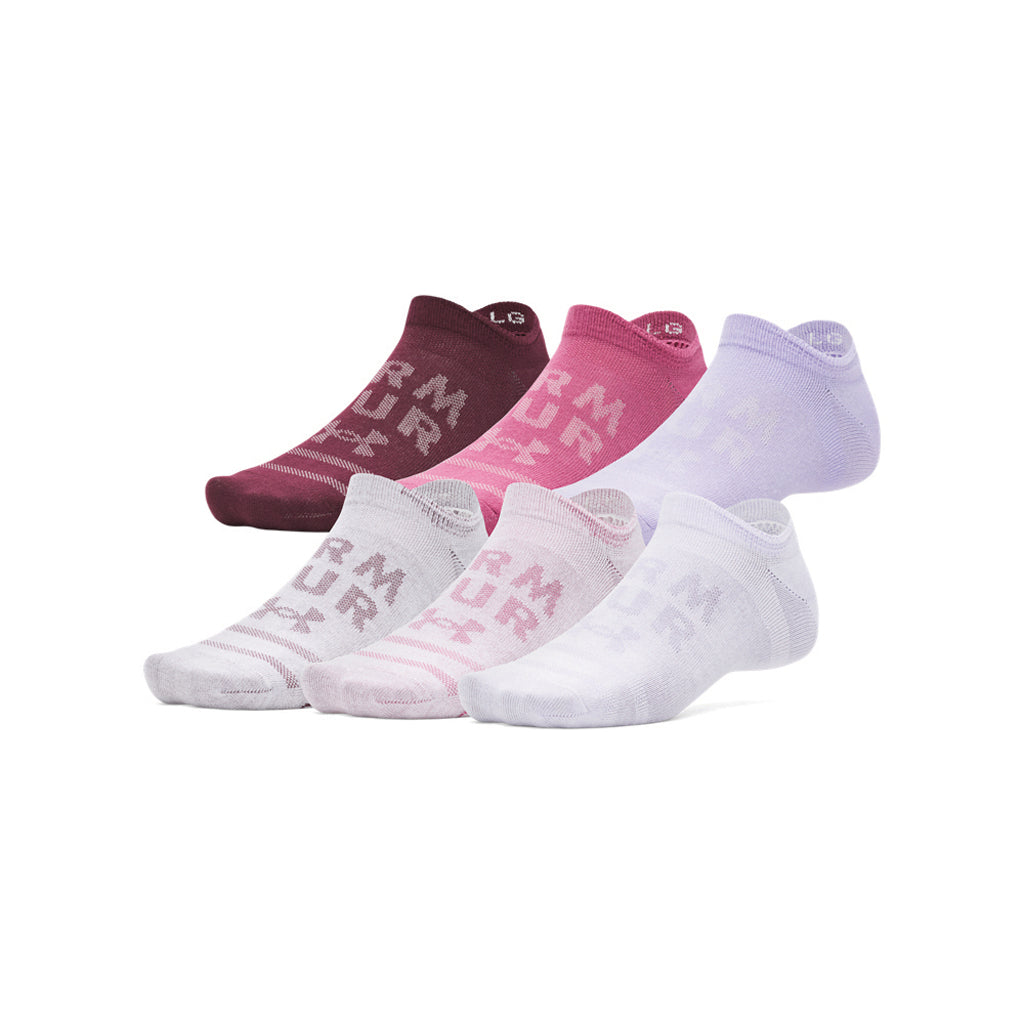 UA Essential No Show Socks (6-Pack)