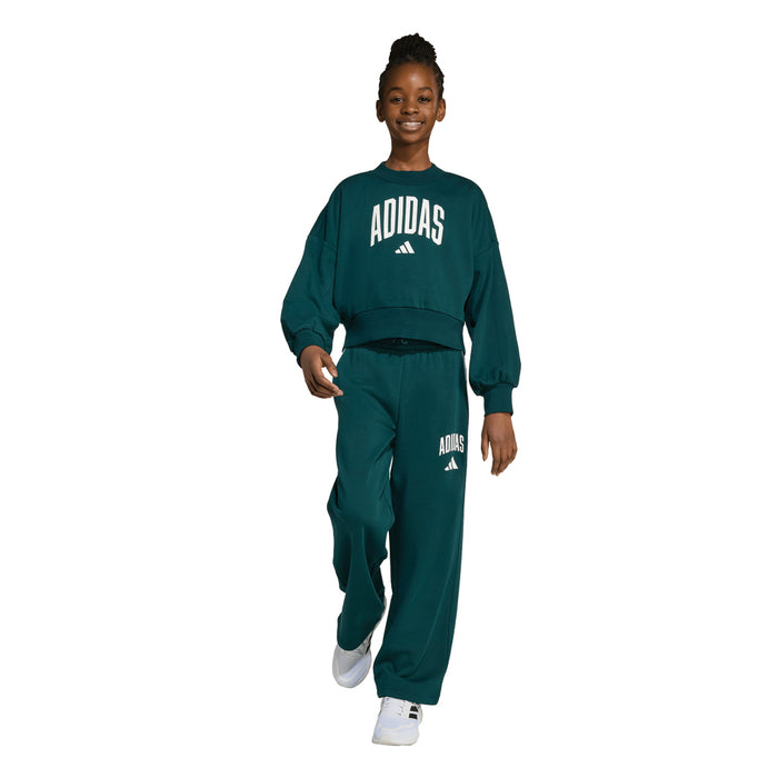 Girl's Adidas Essentials Collegiate Typography Pant