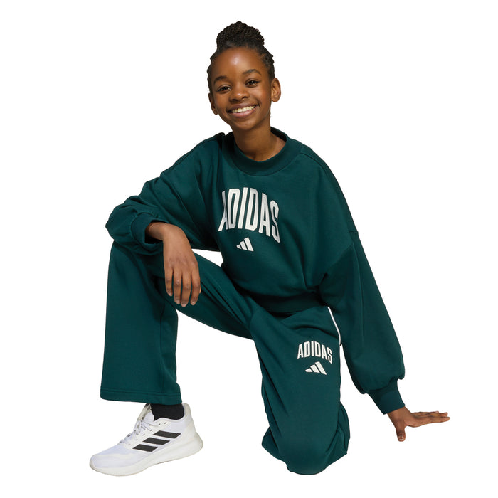 Girl's Adidas Essentials Collegiate Typography Pant
