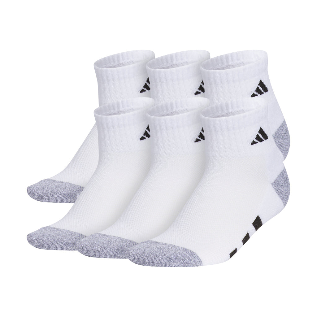 Youth Adidas Athletic Cushioned Quarter Socks (6 Pack)