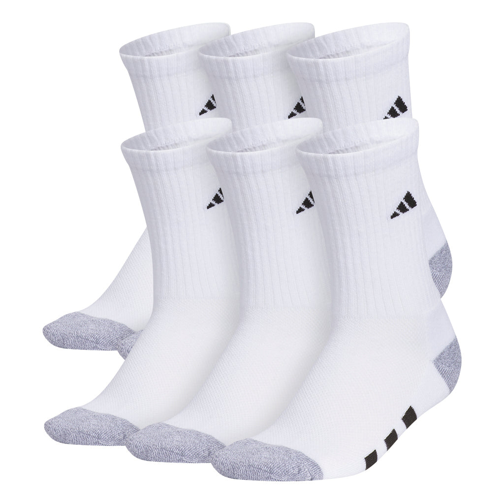 Youth Adidas Athletic Cushioned Crew Socks (6 Pack)