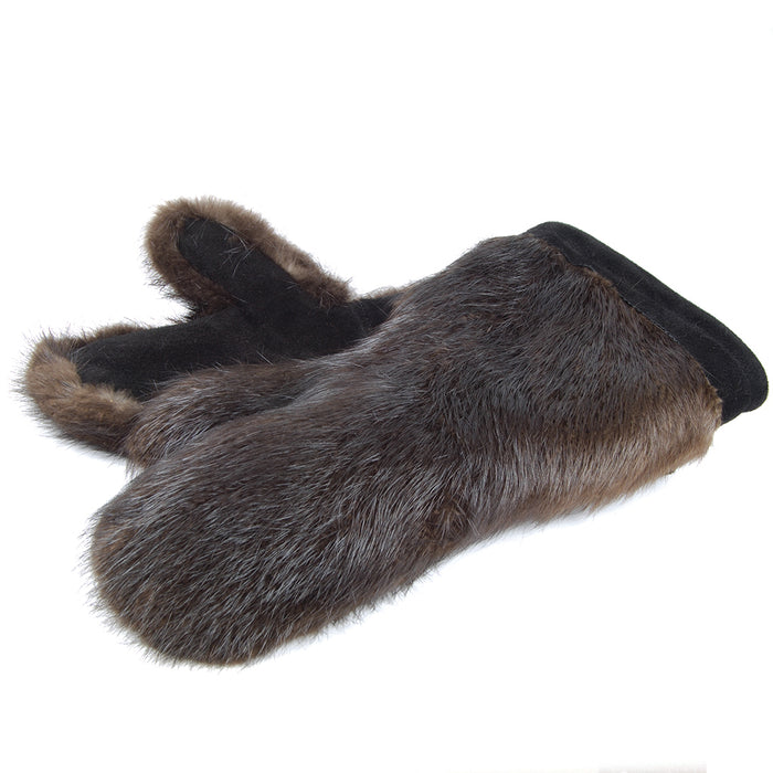 Natural Black Beaver Gauntlets