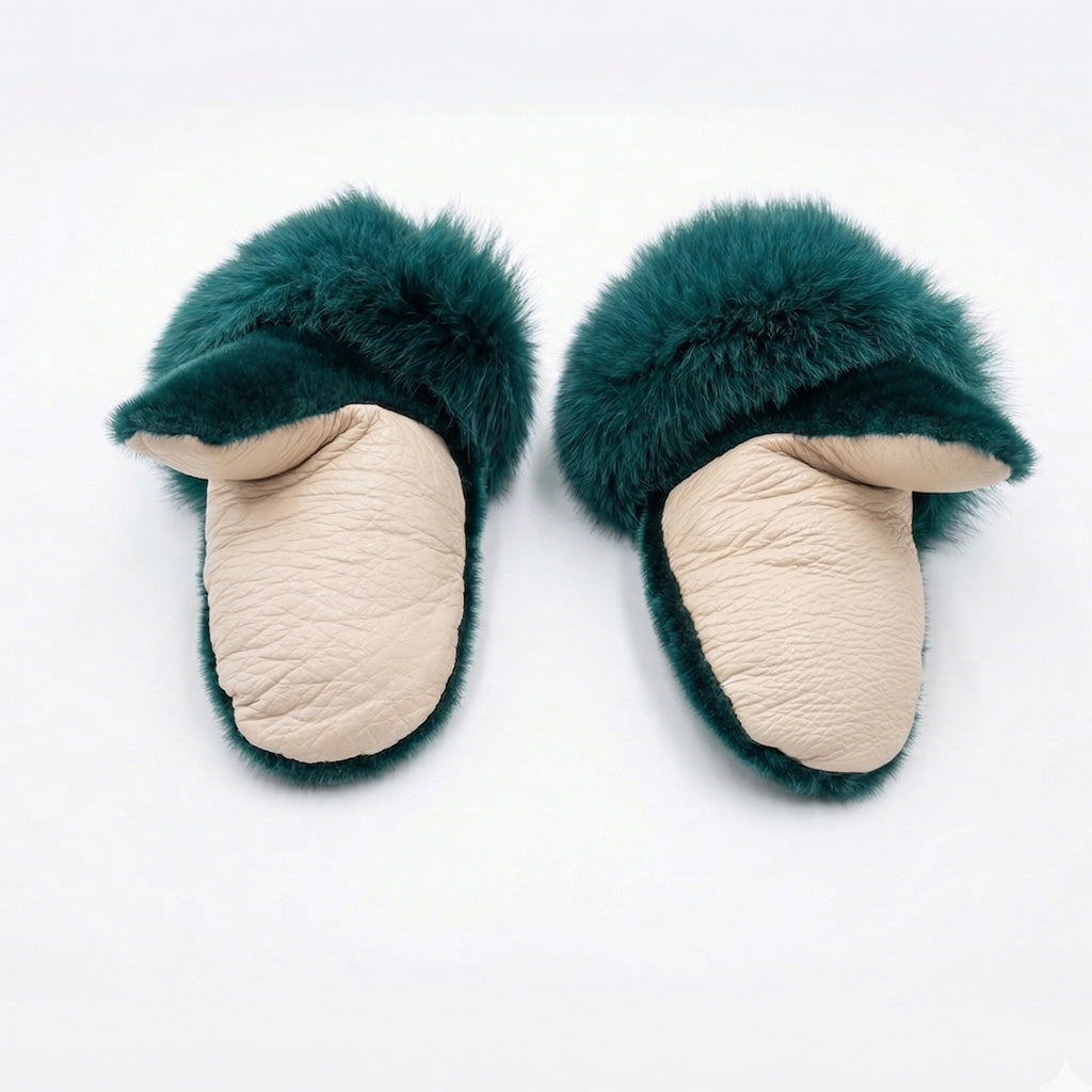 Women's Inuit Seal Skin Fur Trim Mitt