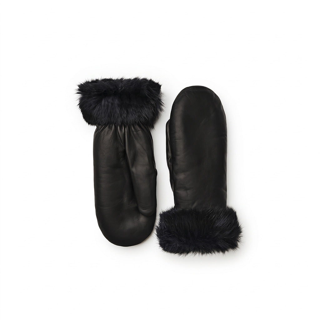 Women's Raber Rabbit Trimmed Lined Mitt