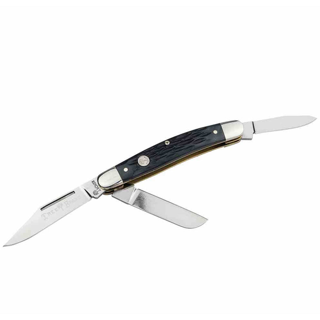 Boker Manufactory TS 2.0 Medium Stockman Jigged Black Bone Knife