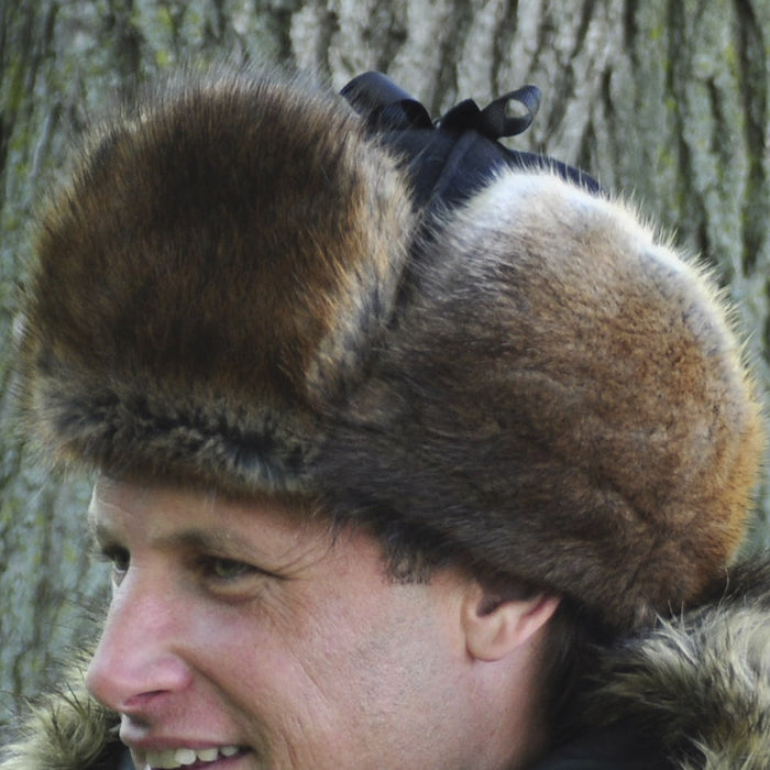 Mountie Style Muskrat with Black Melton — Winnipeg Outfitters