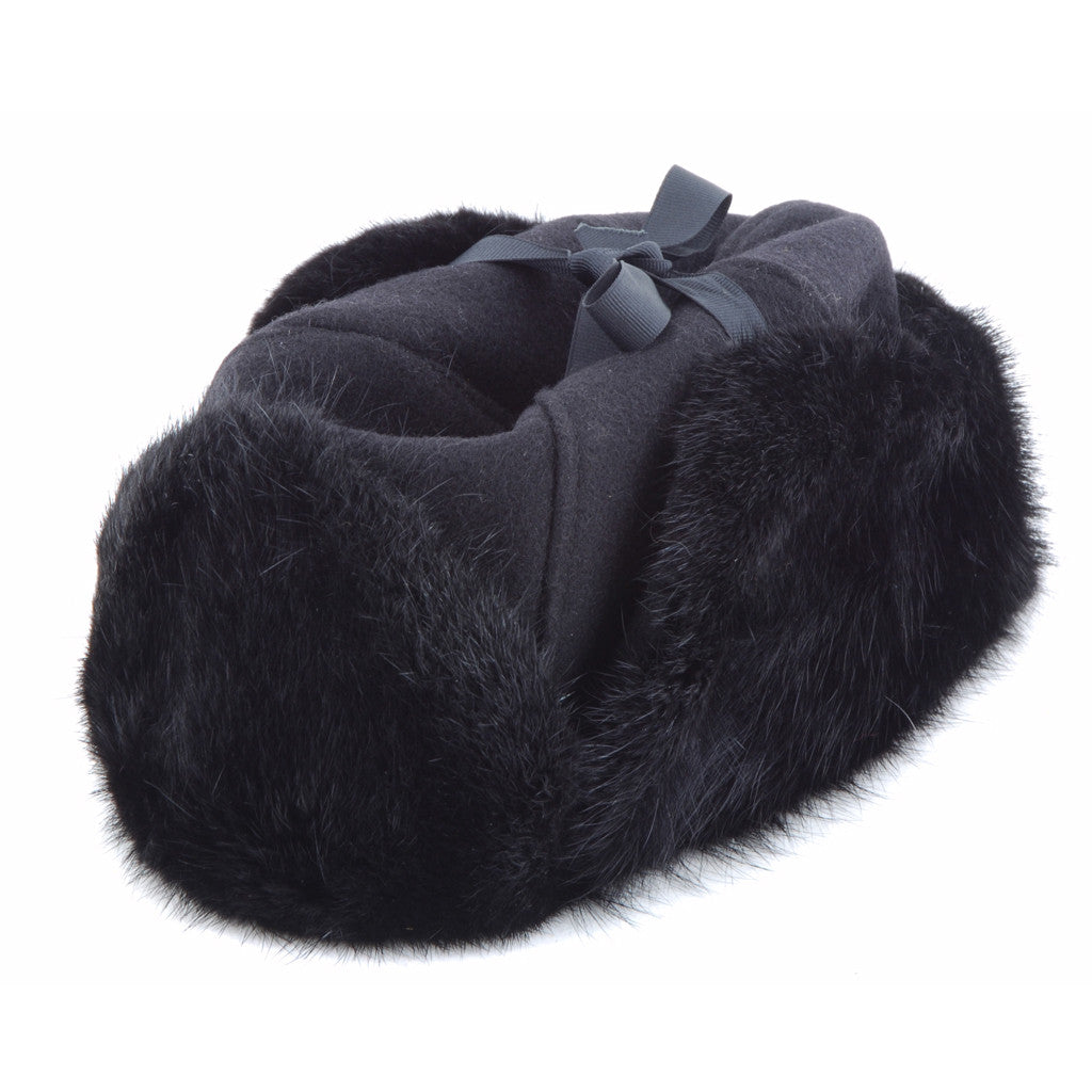 Muskrat Fur Hat Mountie Style