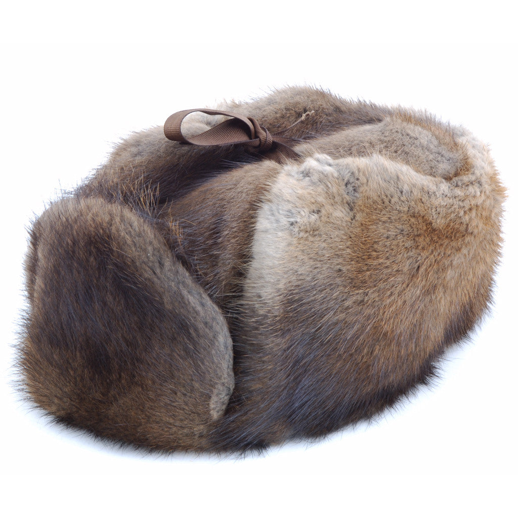 Muskrat Fur winter Fur Hat Jockey style