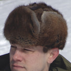 Muskrat Fur Hat Jockey Style