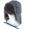 Black Muskrat Fur  Bomber hat