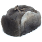 Natural Muskrat Fur Hat Jockey style pic1