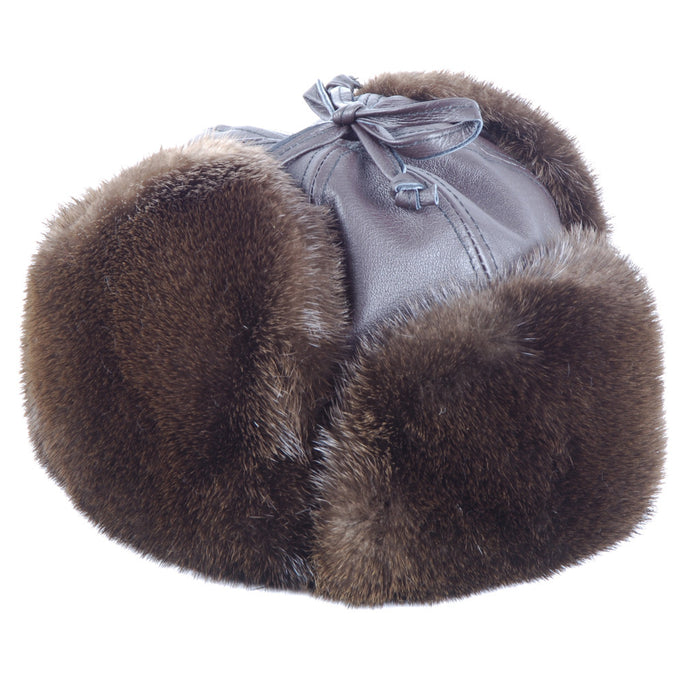 Otter Aviator Leather and Fur Hat — Winnipeg Outfitters