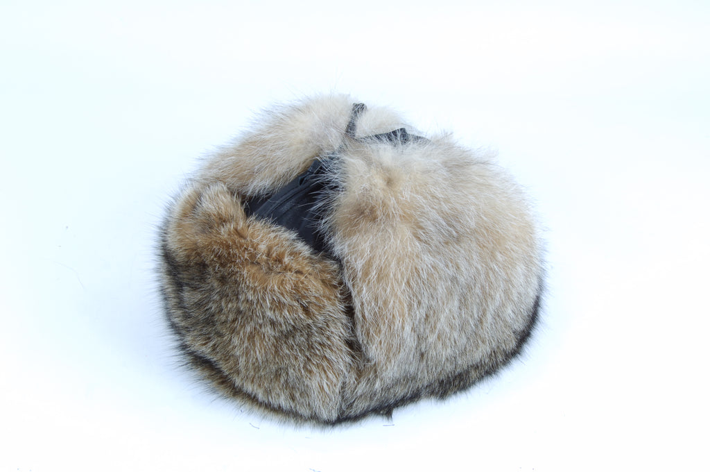 Canadian Lynx Aviator Fur Hat ear-flaps up