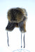 Russian Cross Fox Fur  Hat on stand