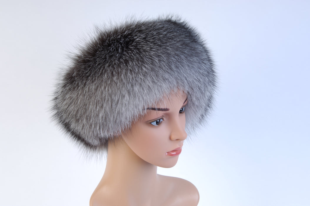 Women's Silver Fox Fur Headband