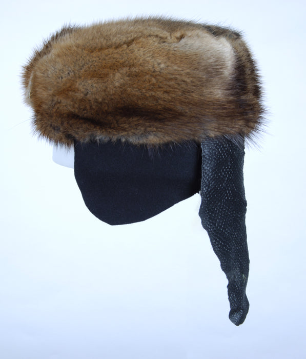 Kid's Little Beaver Genuine Fur Hat