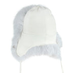Women's Scandinavian Blue Fox Aviator With White Deer
