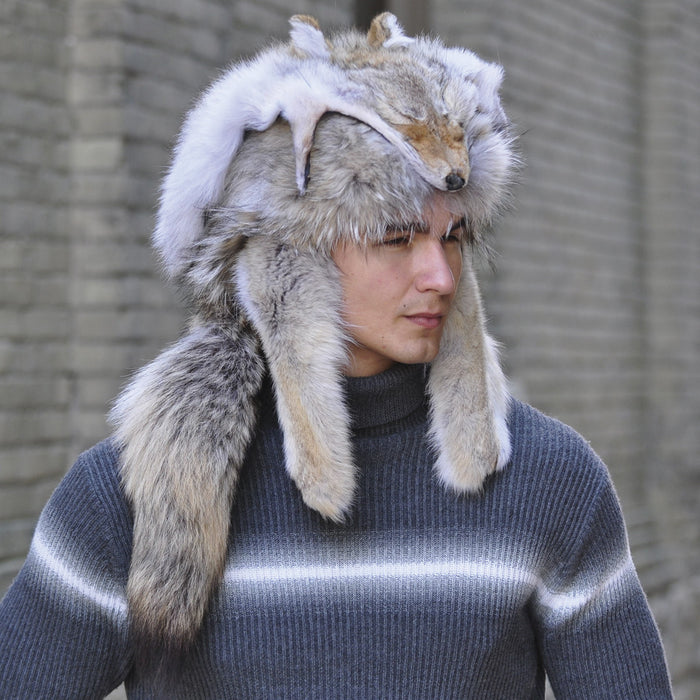 Coyote Mountain Man Fur Hat