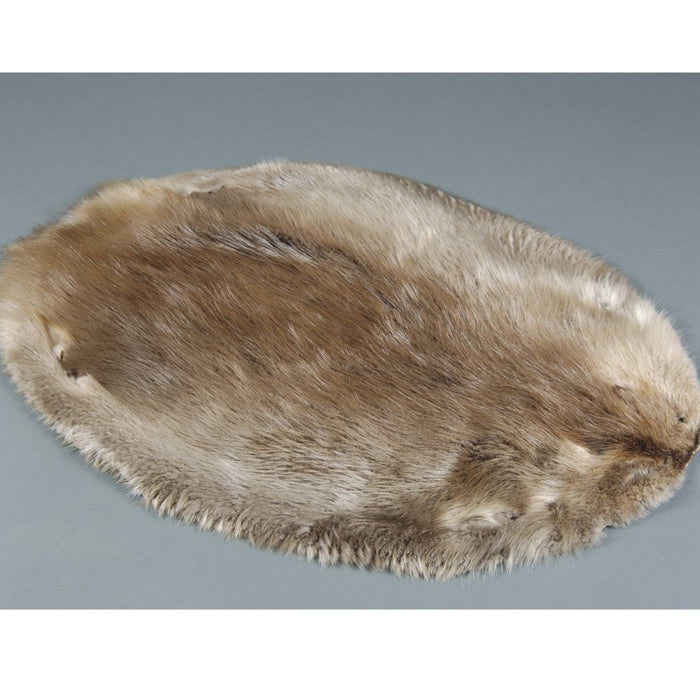 silver beaver oval shape pelt