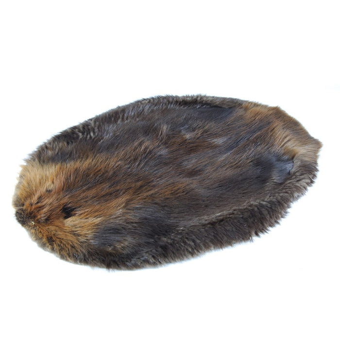 Beaver Skins oval shaped with white background