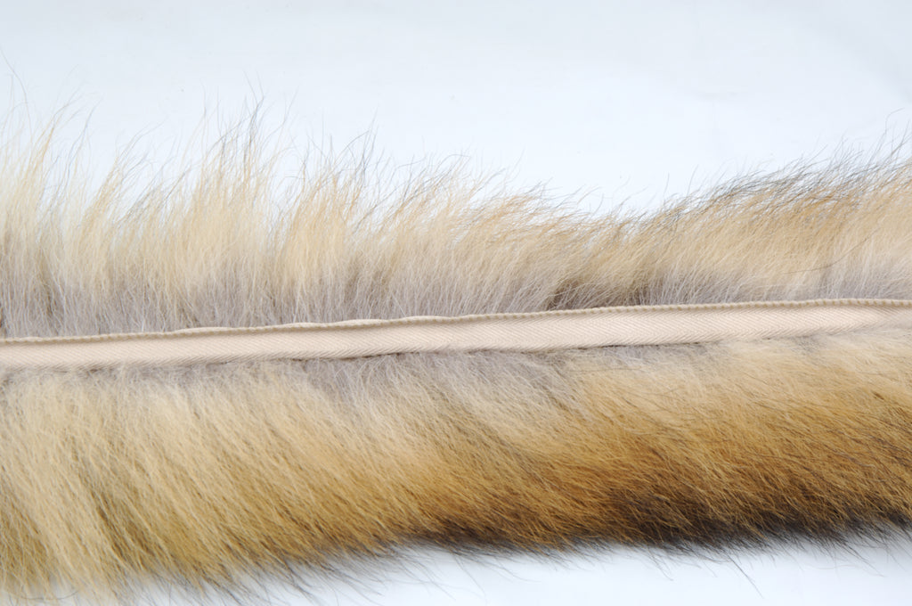 wolf tail coyote parka strip back side view
