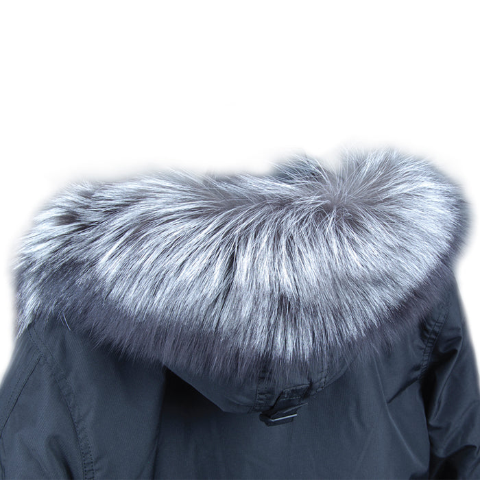 Silver Fox Fur Parka Strip-hood replacement, fur trip picture