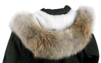 Western Heavy Coyote Skin Parka Strip on jacket hood