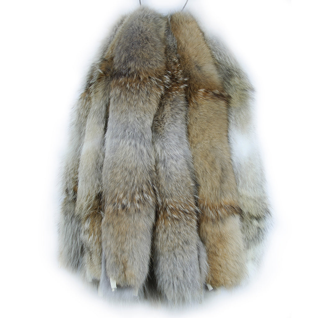 Fur Ruff Made in Canada Coyote Parka Strip | Coyote fur collar trim ...