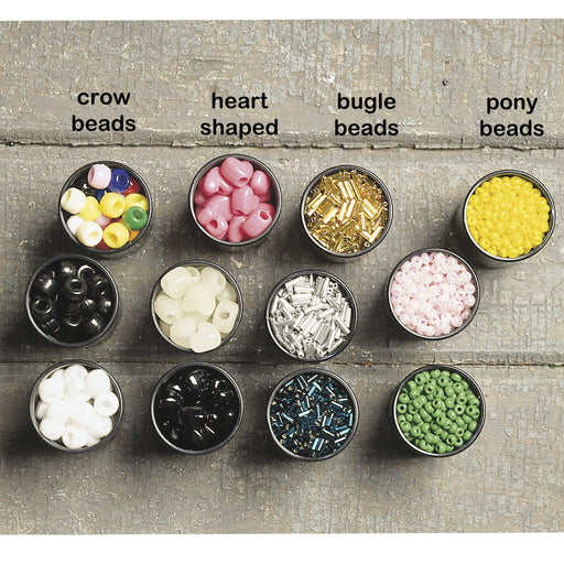 Plastic Crow Beads - Package of 100