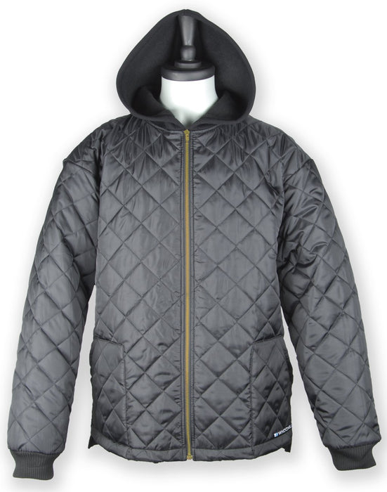 Freezer jacket top with hood