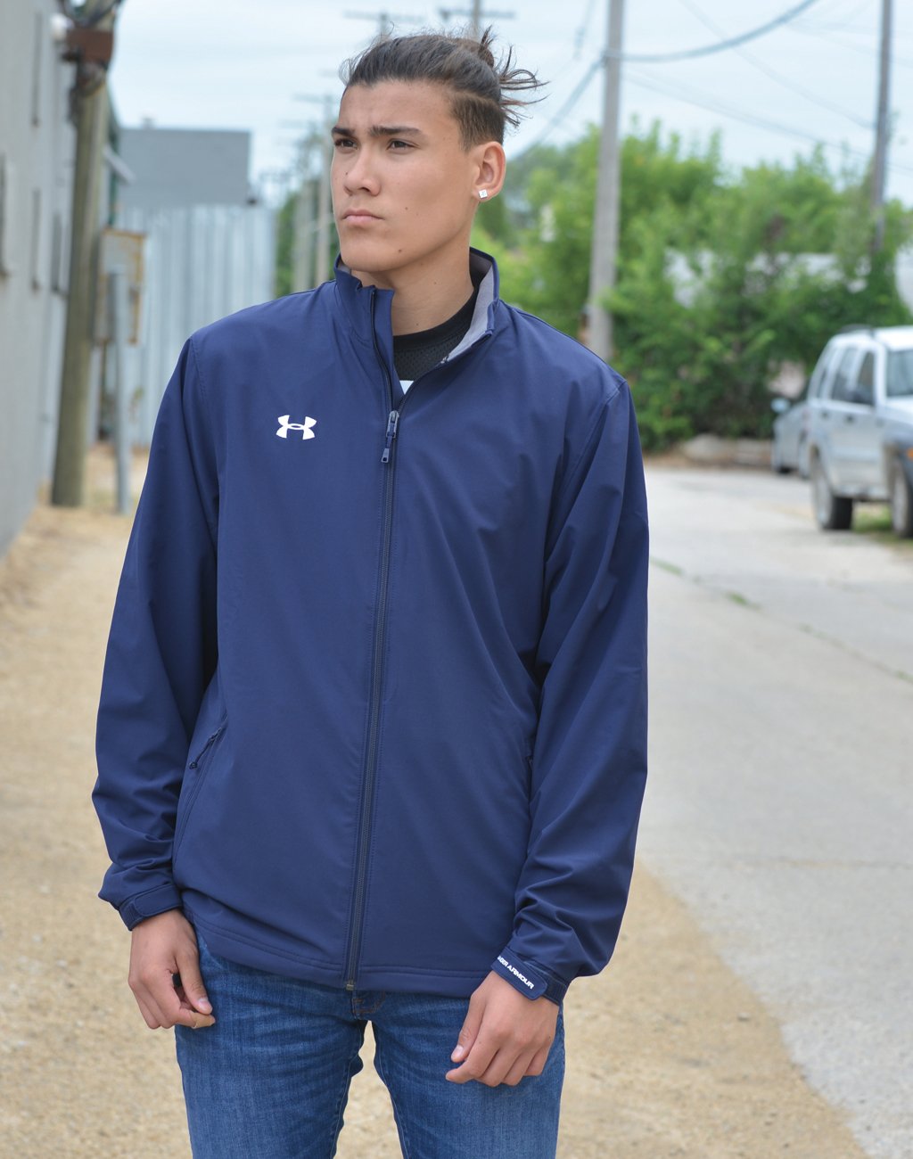 Men's Under Armour Hockey Warm Up Jacket navy blue