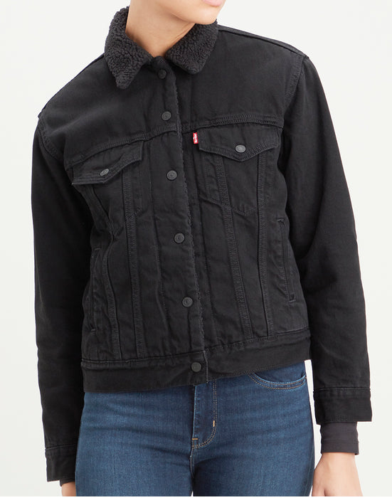 Women's Levis EX BF Sherpa Trucker Jacket