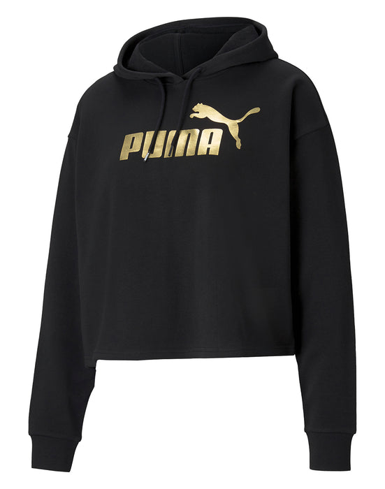 Women's Puma Ess Crop Metallic Pullover