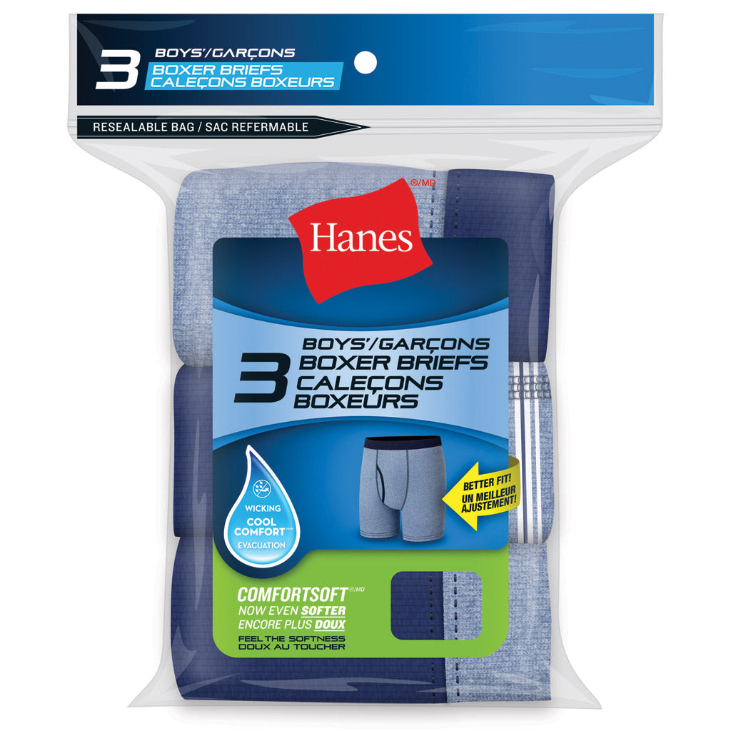 Boy's Hanes Boxer Briefs (3 Pack)