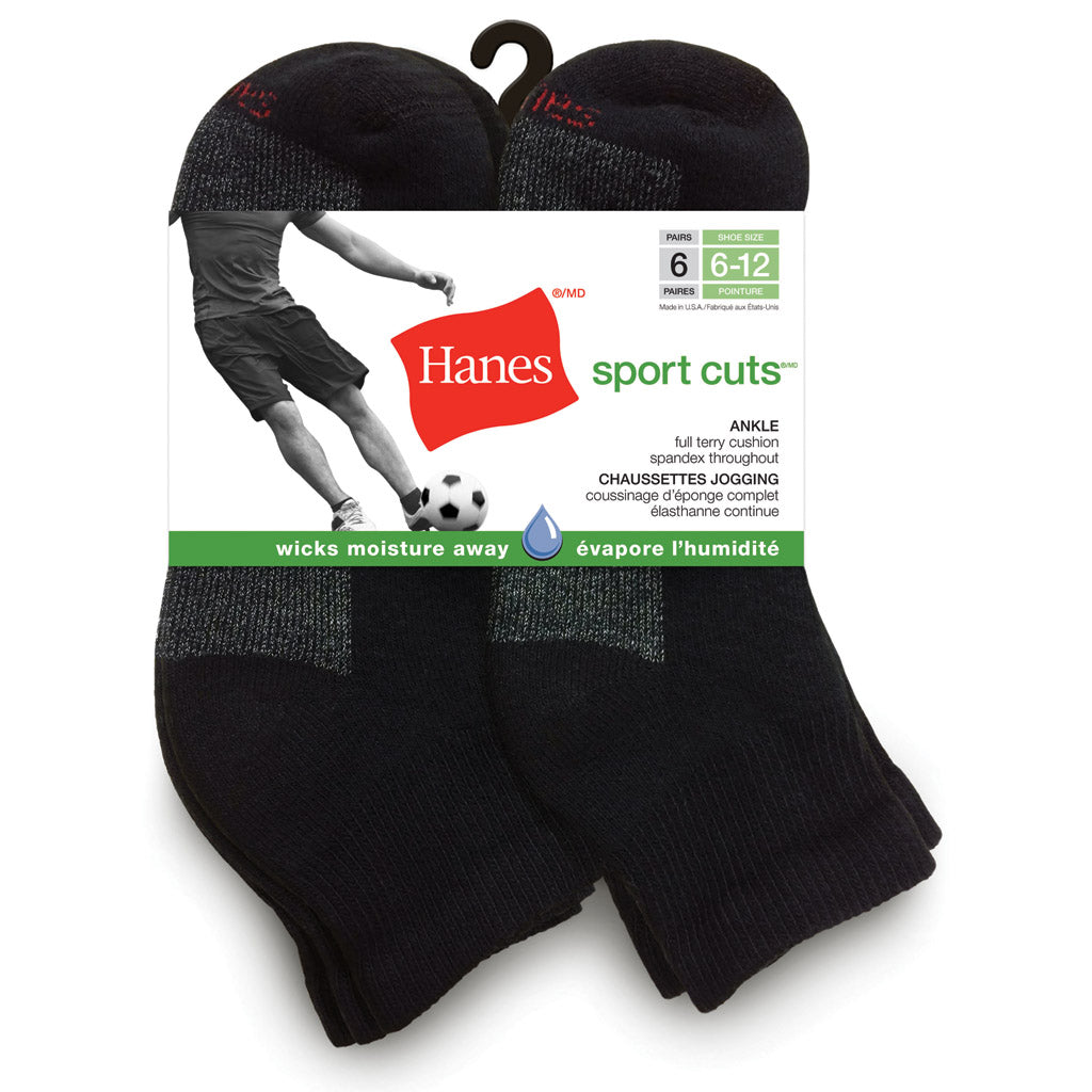 Men's Hanes Sport Ankle Socks (6 Pack)