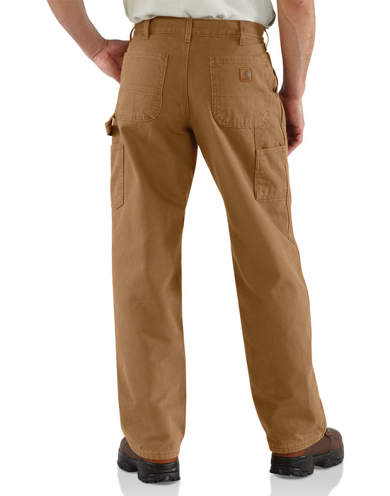 Men's Carhartt Duck Work Dungaree Pant brown back view