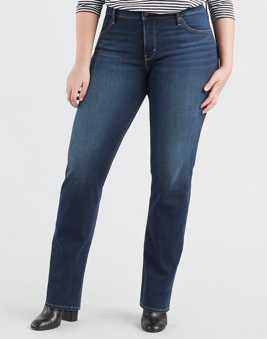 LEVI'S High Waisted Straight Leg Womens Jeans - LT BLAST