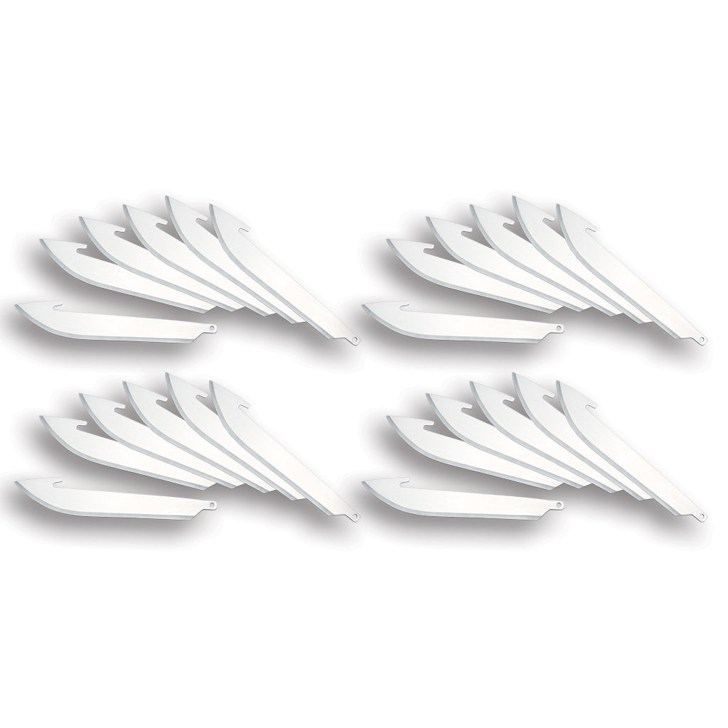 Outdoor Edge 3.5-Inch Drop Point Replacement Blades (24 Pack)