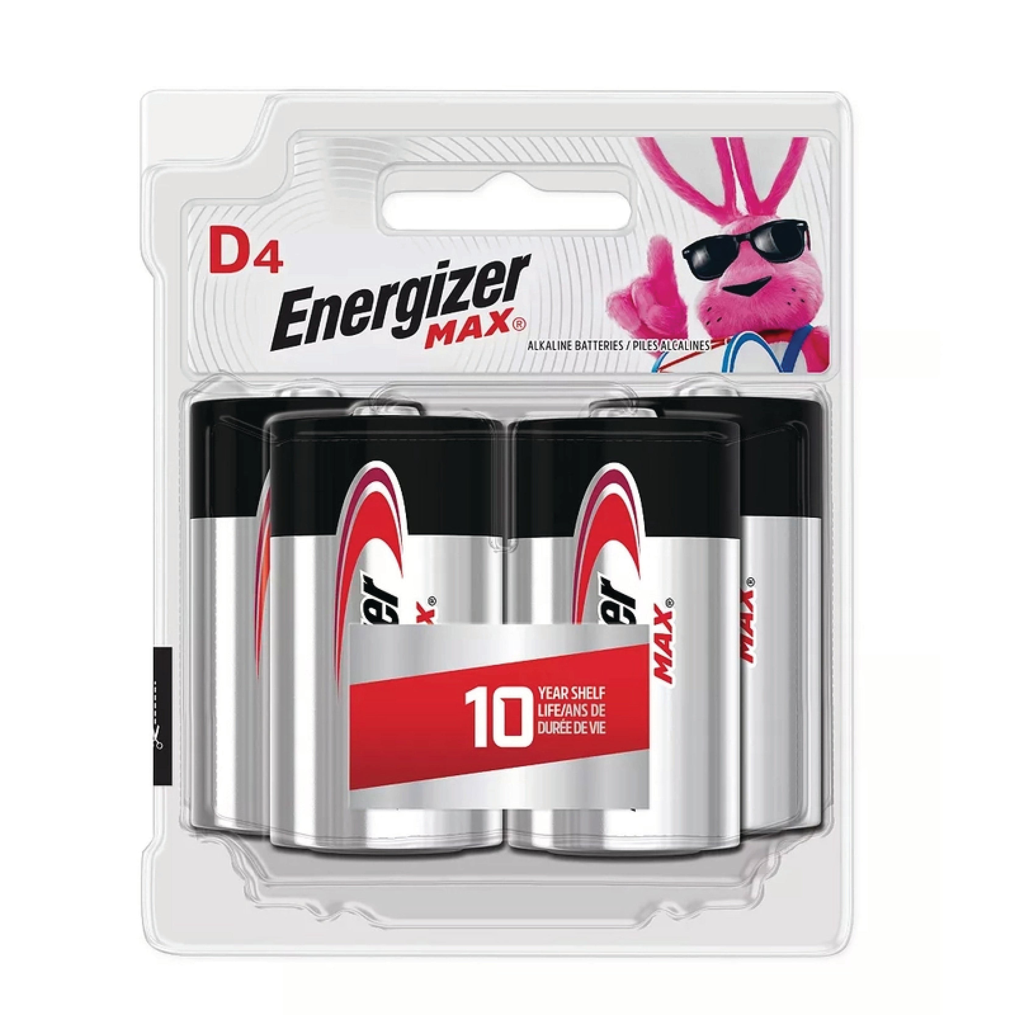 Energizer Max D 4 Blister Pack