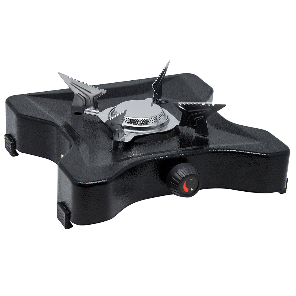 Camping stove propane black front